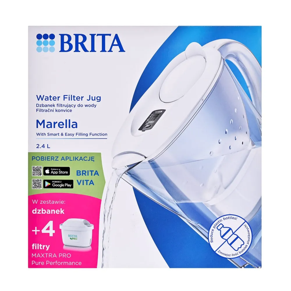 Dzbanek filtrujący Brita Marella+4 wkłady Maxtra Pro PP (2,4l; biały) thumbnail 1