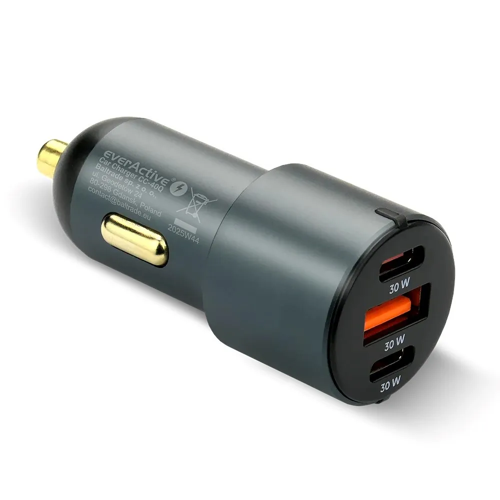 EVERACTIVE ŁADOWARKA SAMOCH. 1XUSB 2XUSB-C CC-40Q thumbnail 2