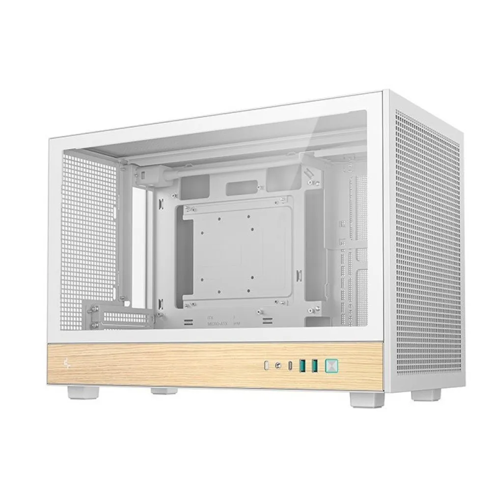 Obudowa DeepCool CH260 WOOD biała thumbnail 3