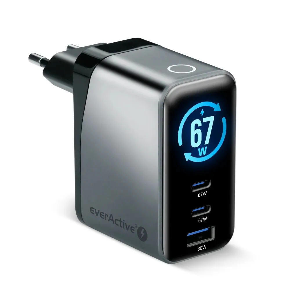 EVERACTIVE ŁADOWARKA SIECIOWA GAN 67W QC4+ SC-670Q thumbnail 1