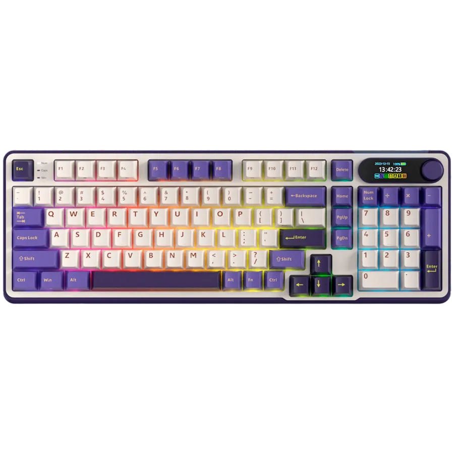 ROYAL KLUDGE RK-S98 Blackberry Mousse Gaming Keyboard Brown switch thumbnail 1