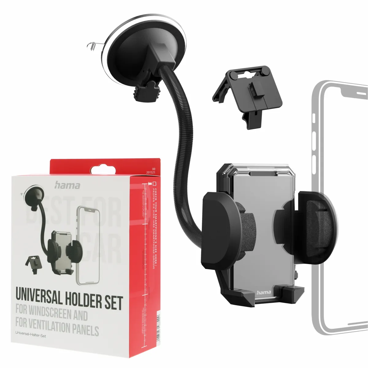 Hama uchwyt na telefon do samochodu GSM Hama 4-11 cm - 1