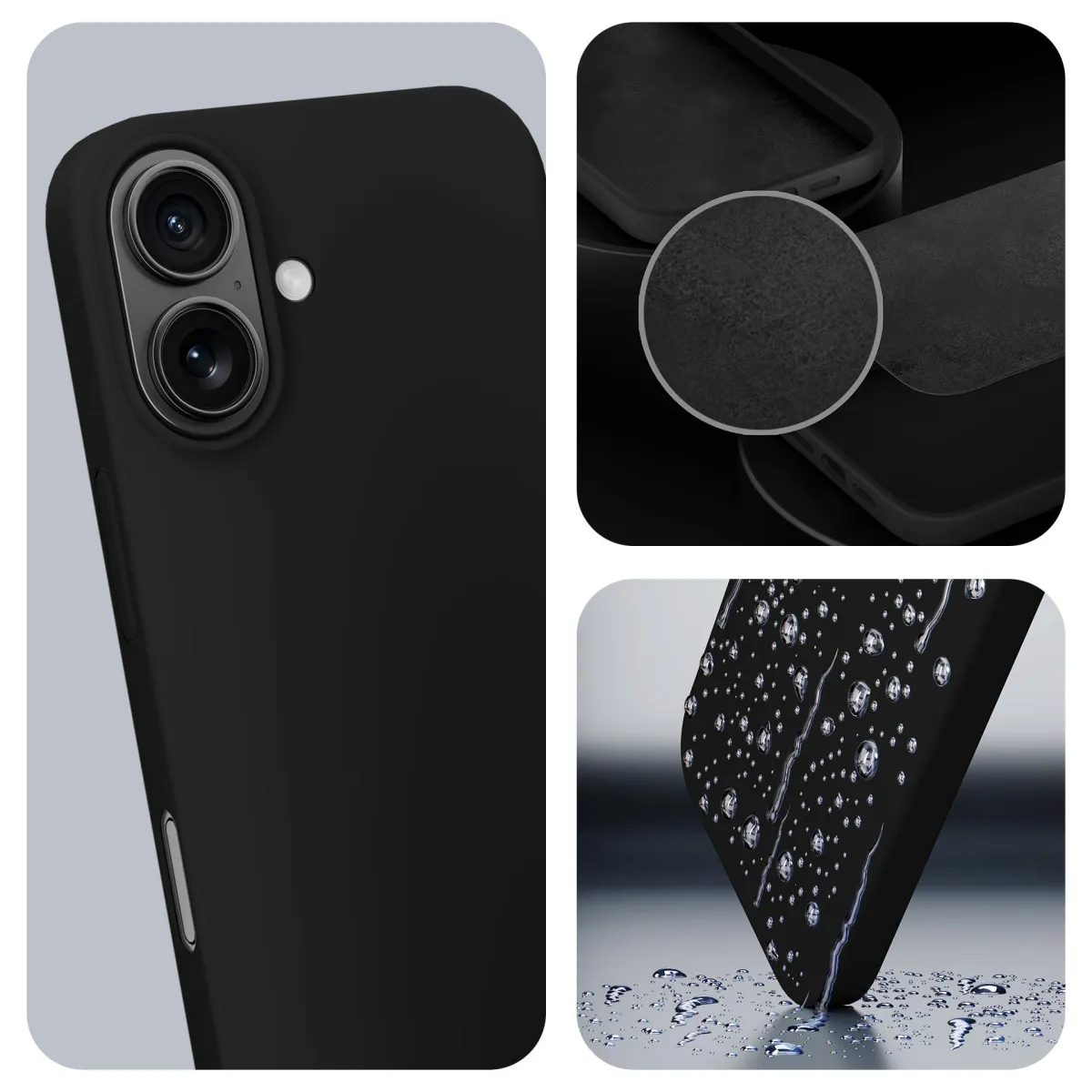 Apple iPhone 16 Plus - 3mk Hardy Mellow Case Black thumbnail 2