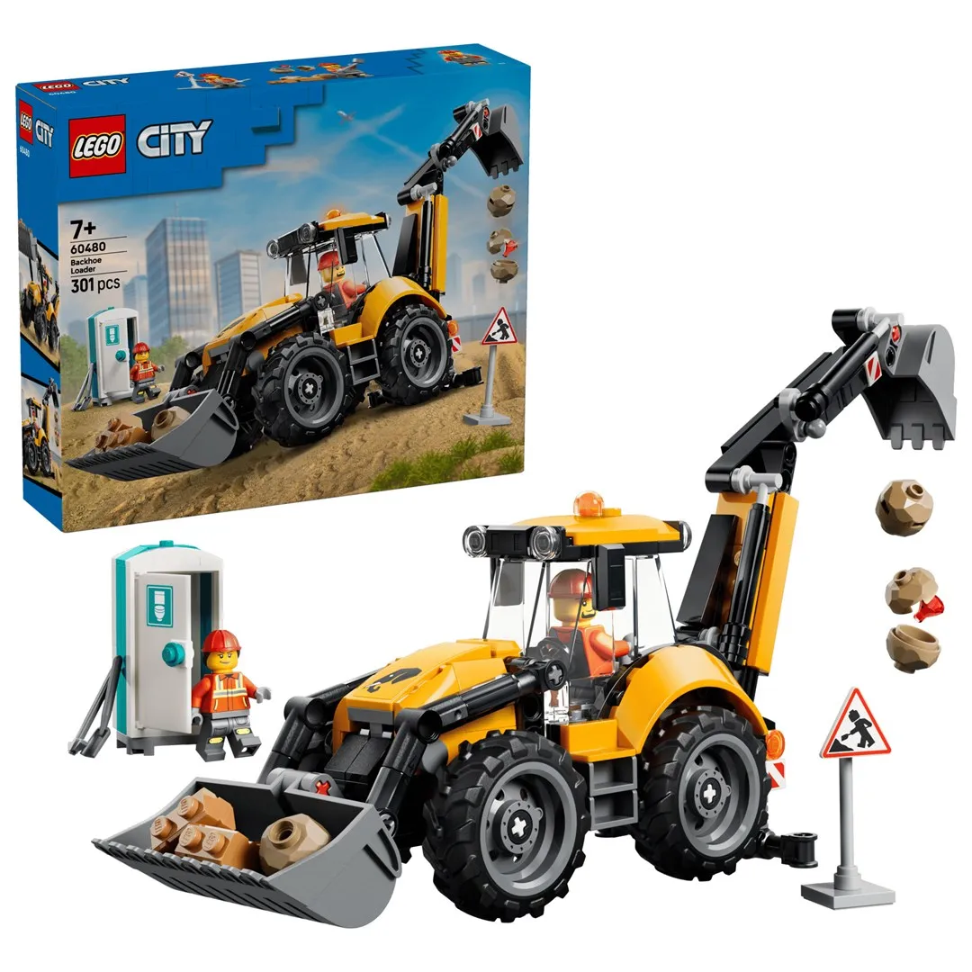 LEGO City 60480 - Żółta koparko-ładowarka thumbnail 1