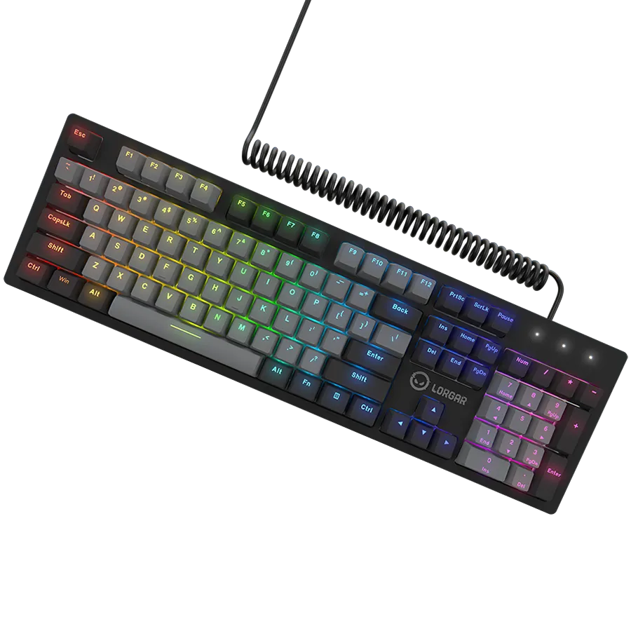 LORGAR Klawiatura Gamingowa Azar 514, Przewodowa, RGB, Czarna thumbnail 3