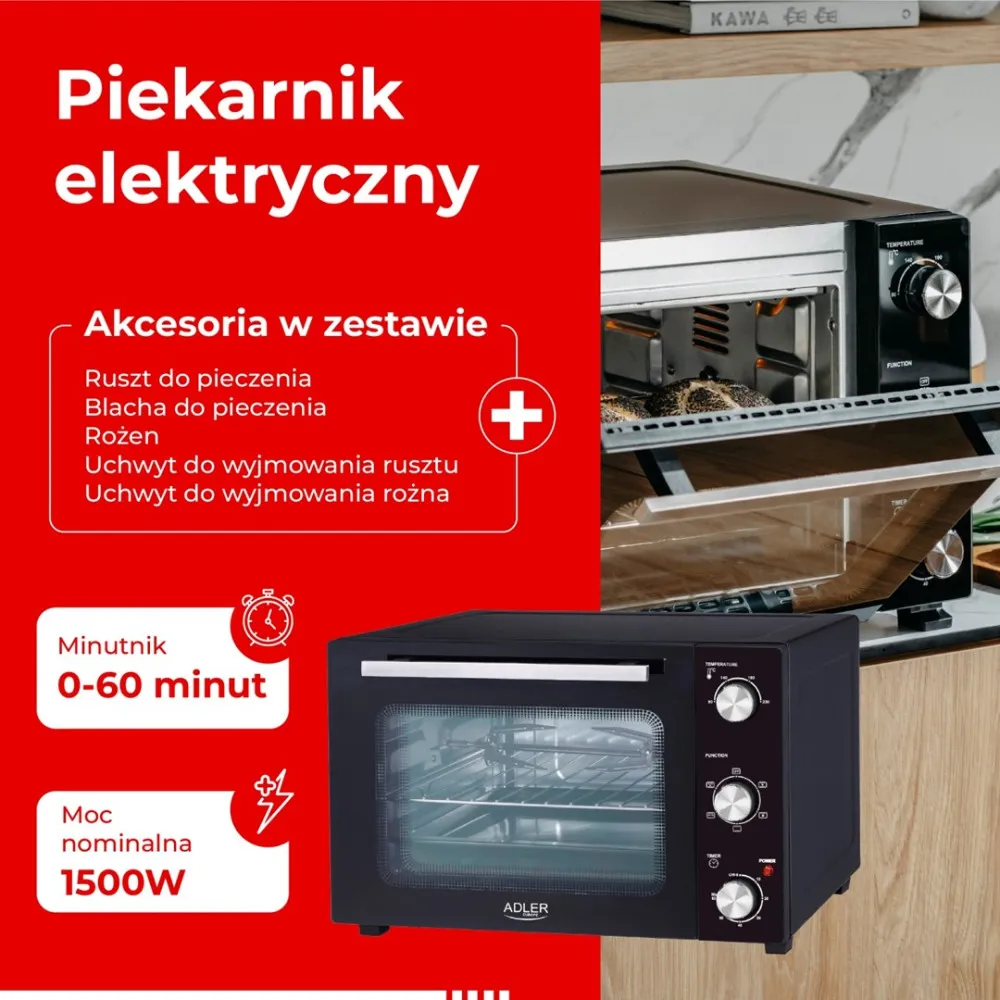 Piekarnik elektryczny ADLER AD 6026 thumbnail 3