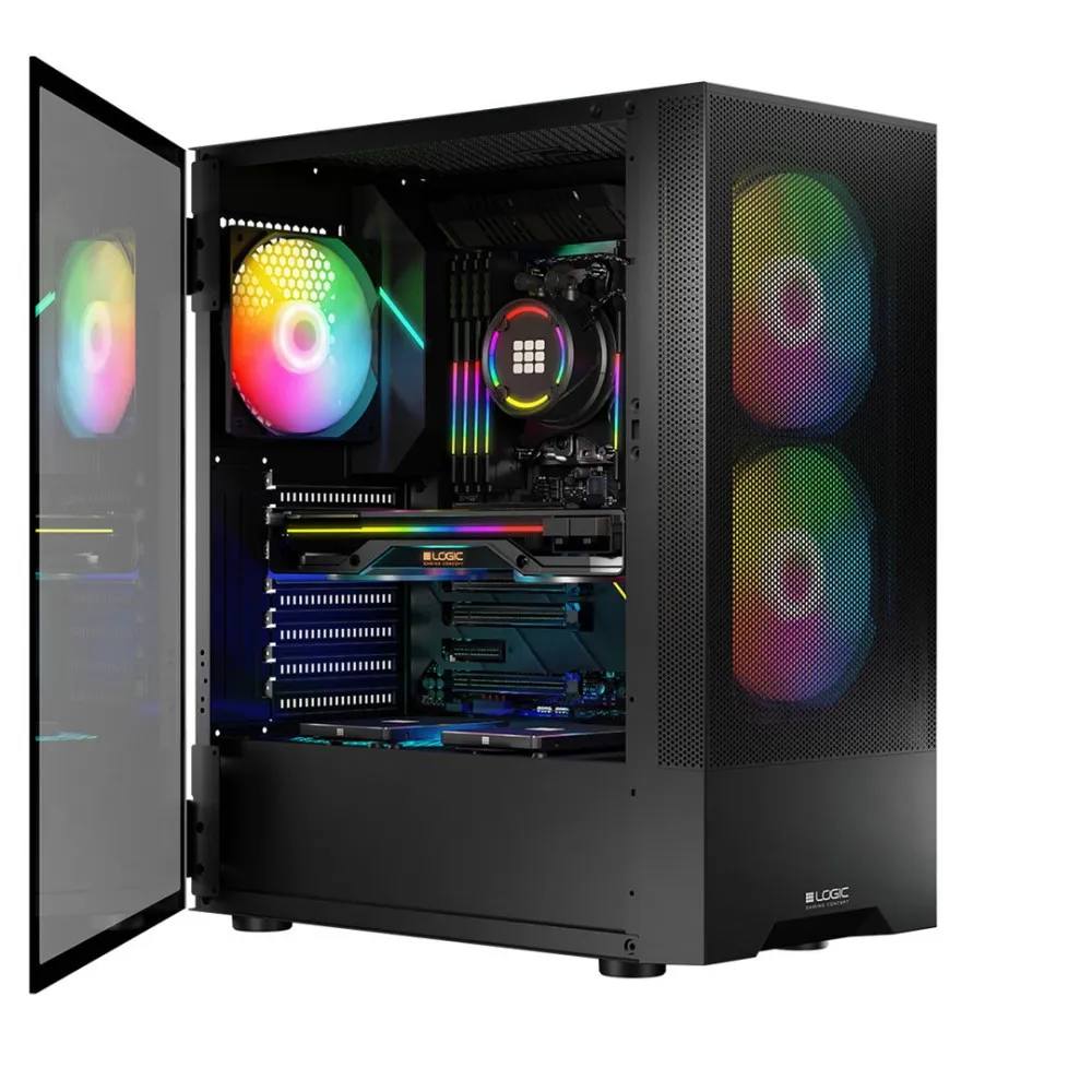 LOGIC OBUDOWA ARYA ARGB MIDI USB 3.0 BLACK thumbnail 2