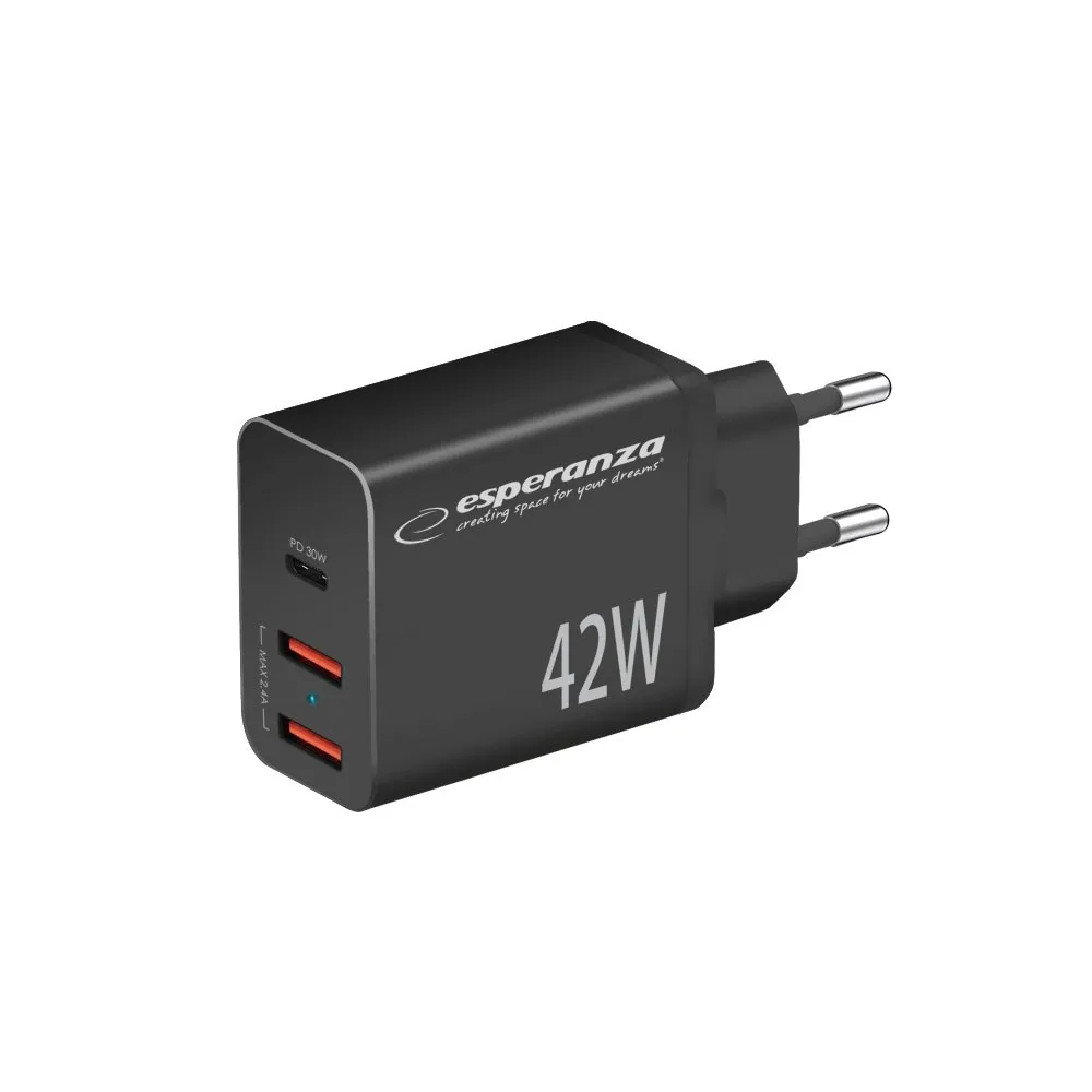 ESPERANZA ŁADOWARKA 42W USB-C PD/USB-A EZC106K thumbnail 1