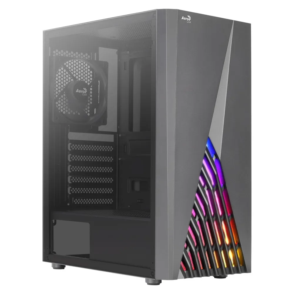 Obudowa AEROCOOL PGS DELTA-A-BK-v1 RGB czarna thumbnail 1