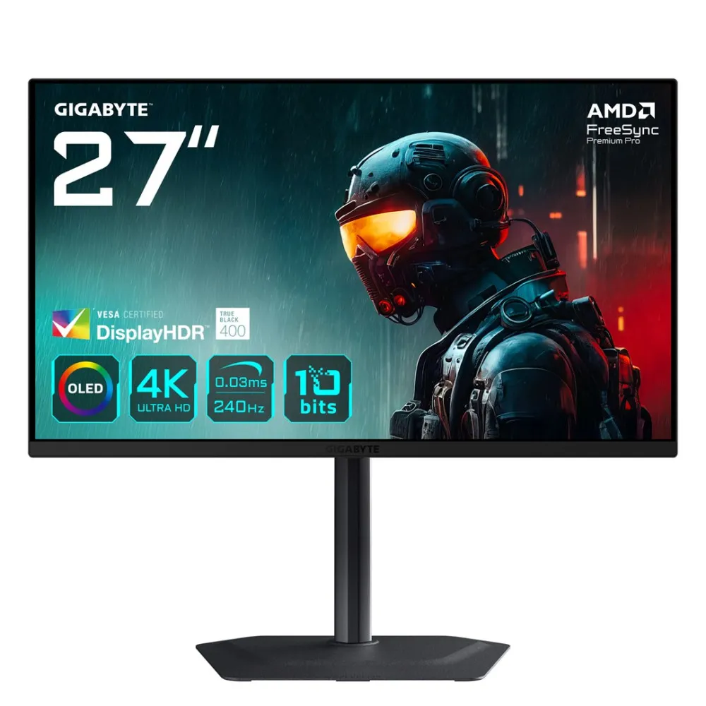 MONITOR GIGABYTE OLED 27 MO27U2 240Hz thumbnail 1