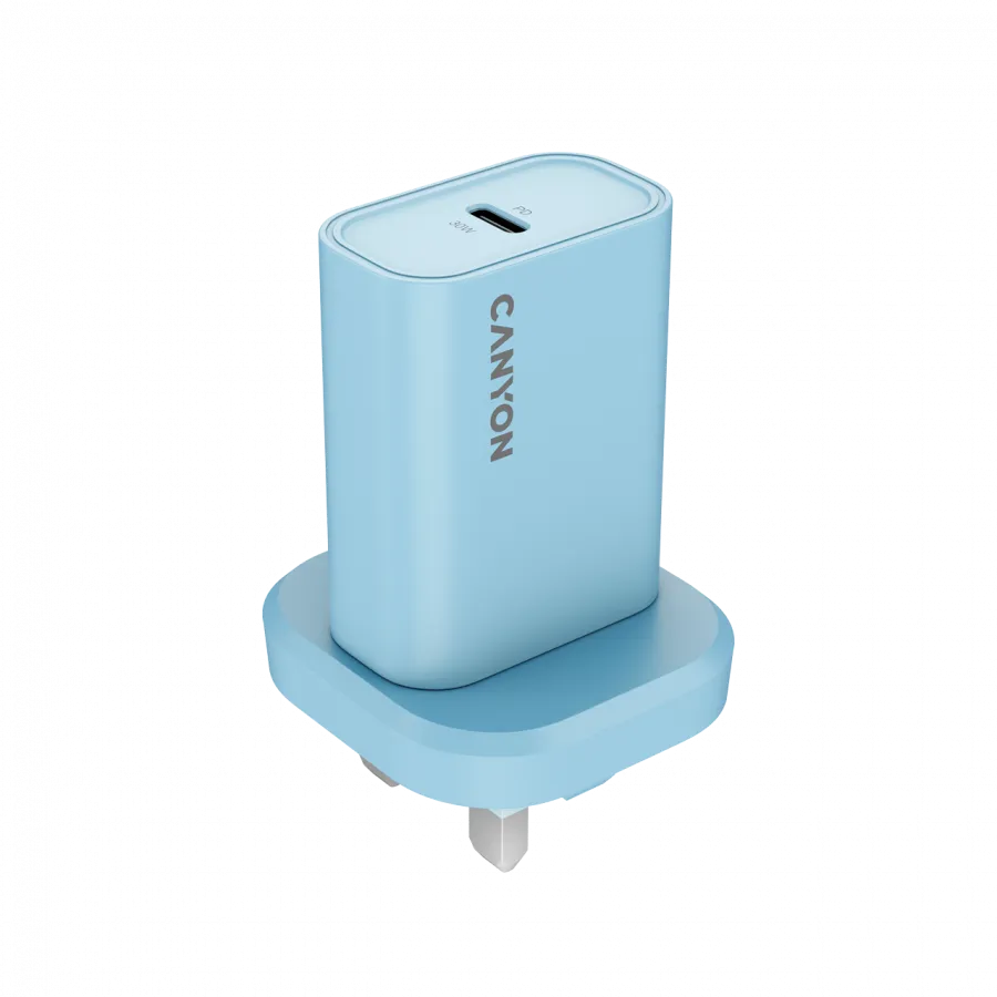 CANYON charger OnCharge 30CL Max Power 30W 1xPD UK Light Blue thumbnail 1