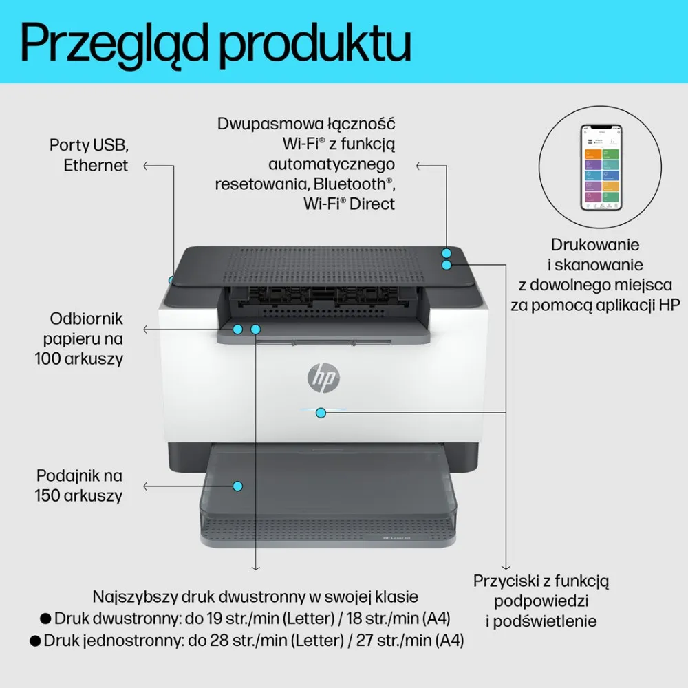 Drukarka laserowa HP LaserJet M207dw thumbnail 3