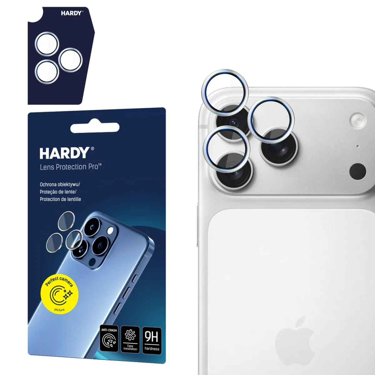 Apple iPhone 17 Pro /17 Pro Max- HARDY Lens Protection Pro  Silver thumbnail 1