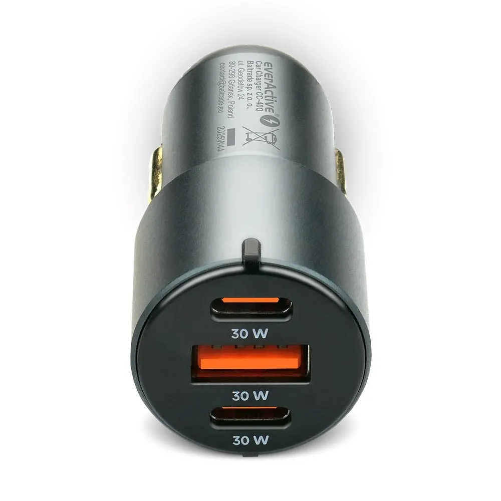 EVERACTIVE ŁADOWARKA SAMOCH. 1XUSB 2XUSB-C CC-40Q thumbnail 3