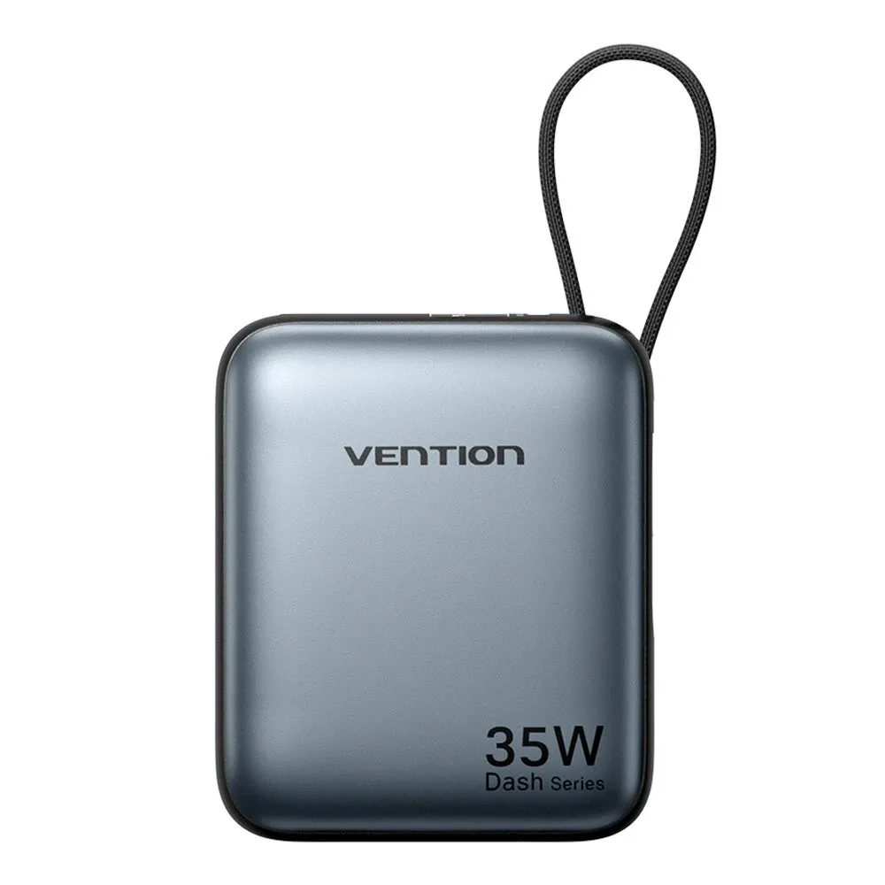Powerbank Vention 10000mAh 35W z kablem USB-C GREY thumbnail 3
