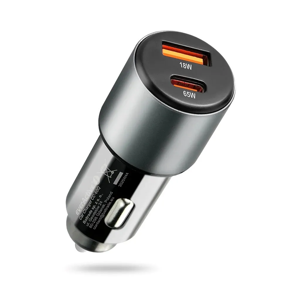 EVERACTIVE ŁADOWARKA SAMOCH. 1XUSB 1XUSB-C CC-60Q thumbnail 1