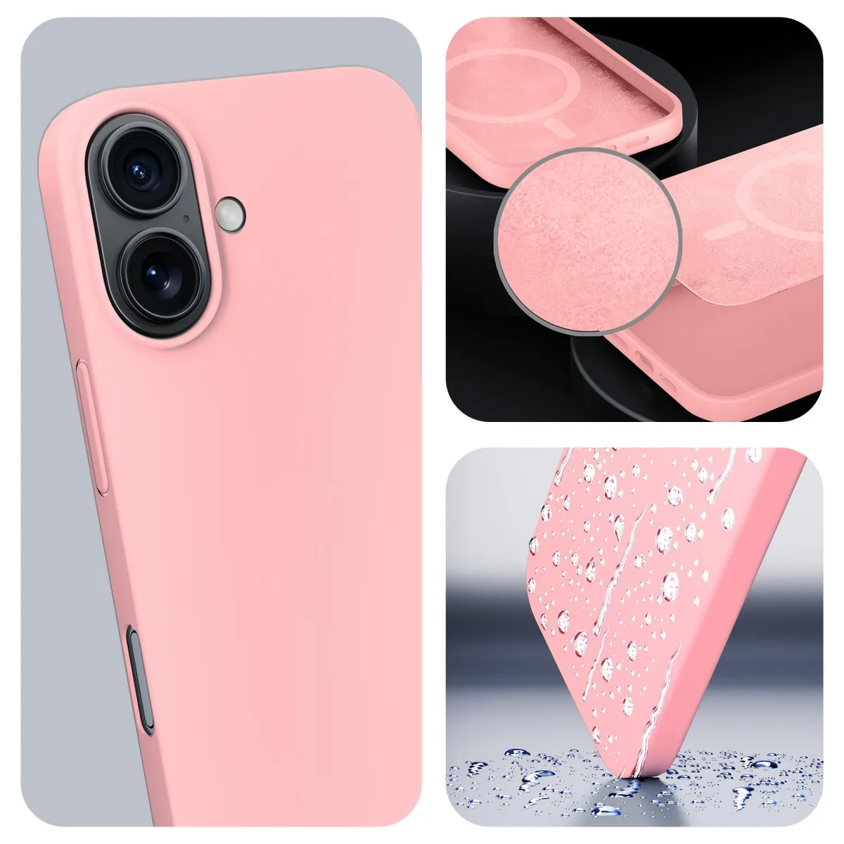 Apple iPhone 16 - 3mk Hardy Mellow MagCase Pink thumbnail 2