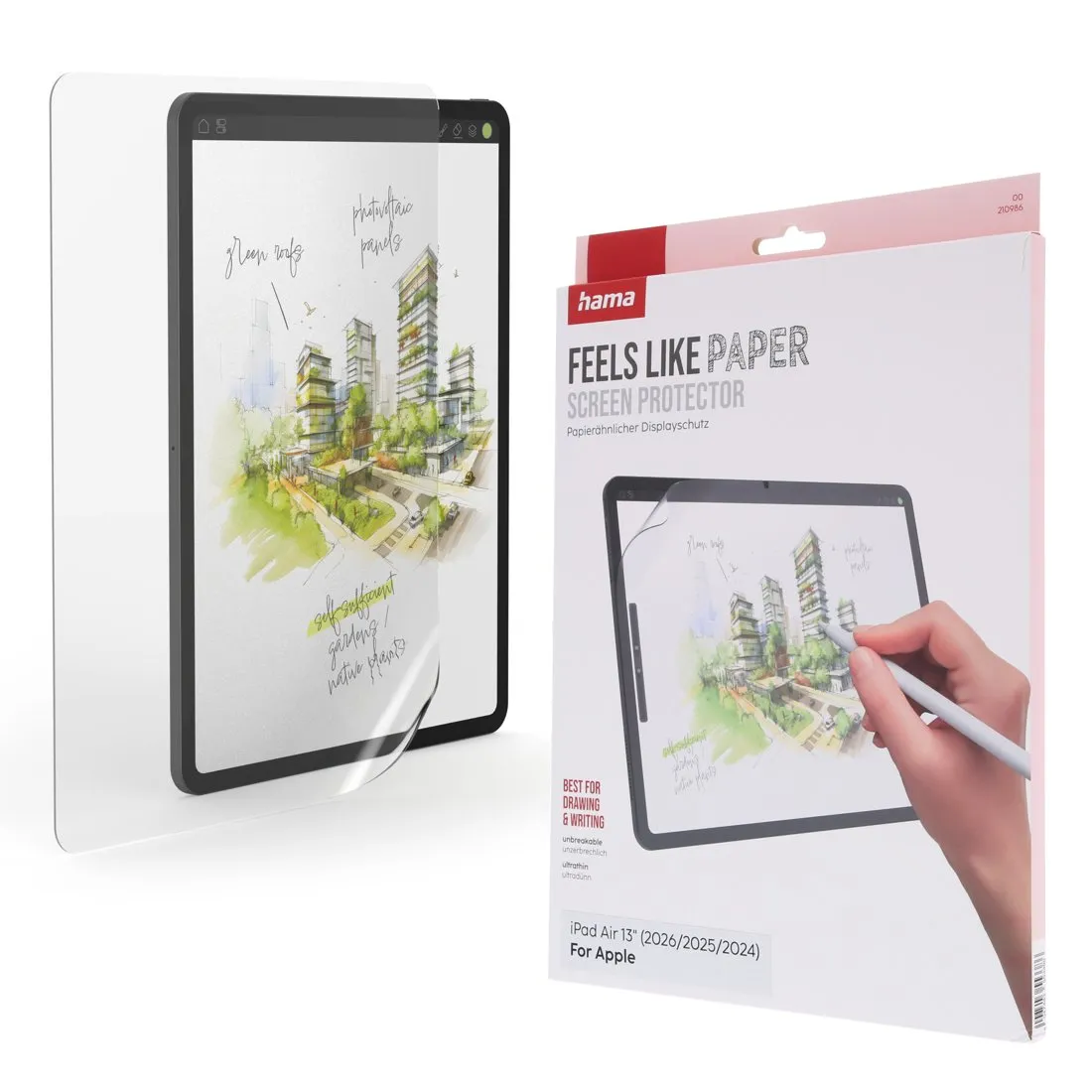 HAMA FOLIA OCHRONNA FEELS LIKE PAPER JAK PAPIER DO iPad AIR 13" 2025 2024 - 1