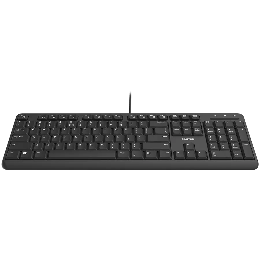 CANYON keyboard HKB-20 EN/ES Velvet Wired  Black thumbnail 2