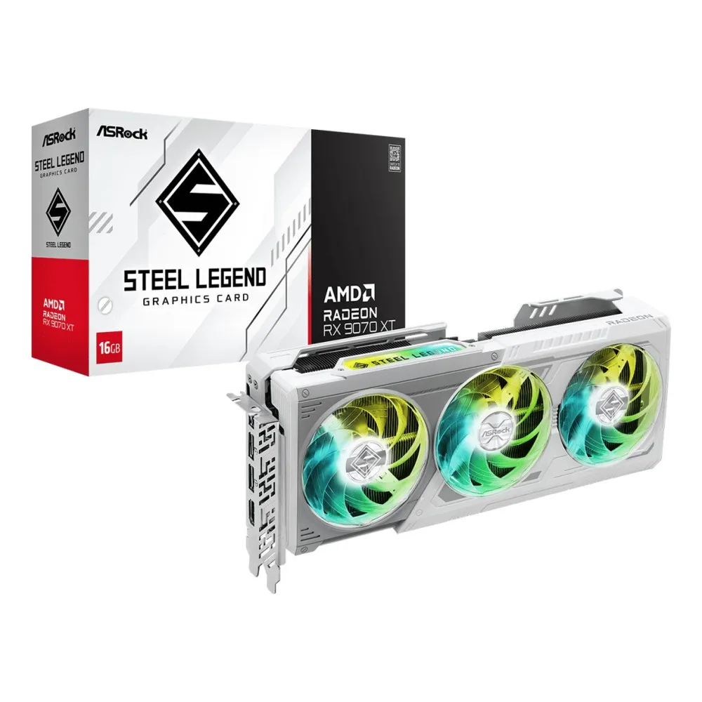 Karta graficzna ASRock Radeon RX 9070 XT Steel Legend 16 GB GDDR6 thumbnail 2
