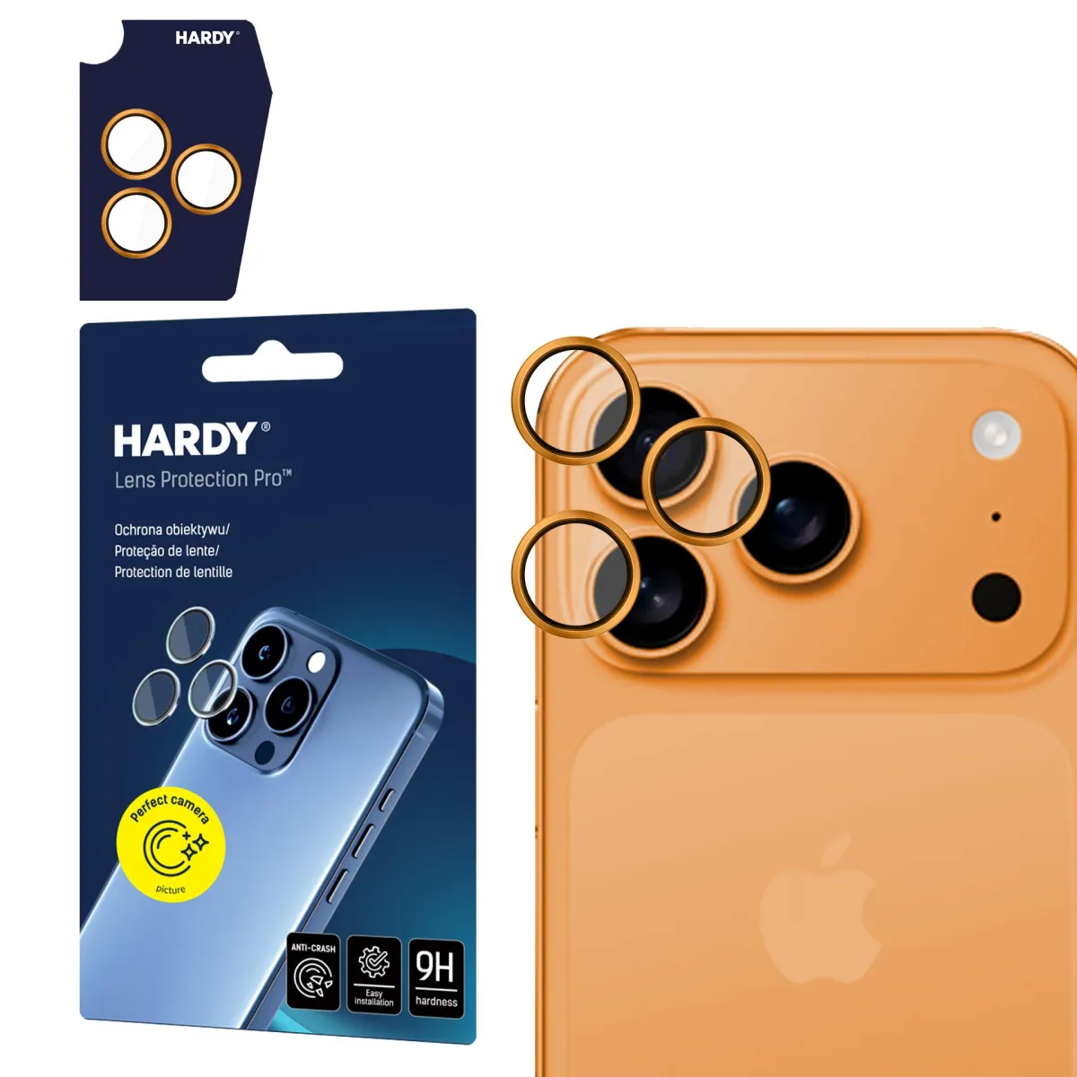 Apple iPhone 17 Pro /17 Pro Max- HARDY Lens Protection Pro  Orange thumbnail 1