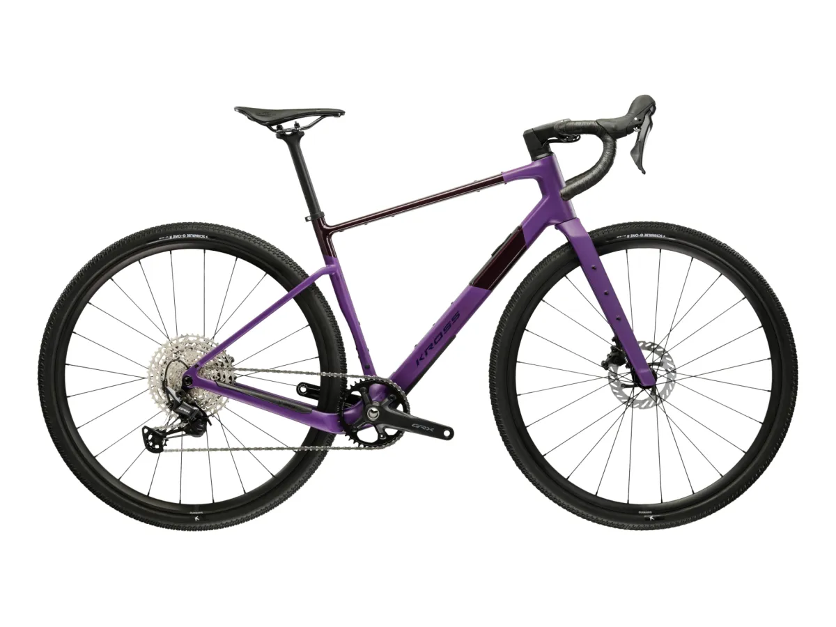 Rower gravelowy KROSS Esker Adv 1.0 rozmiar L Fioletowy thumbnail 1