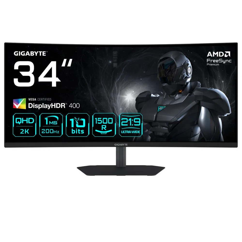 MONITOR GIGABYTE LED 34 G34WQC2 200Hz thumbnail 1