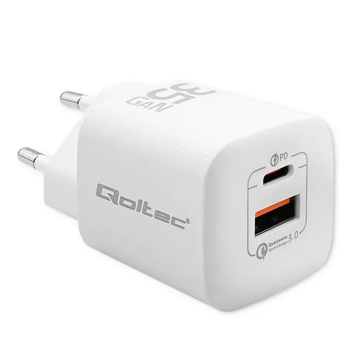 QOLTEC ŁADOWARKA SIECIOWA 35W GAN ULTRA | 5-20V | thumbnail 1