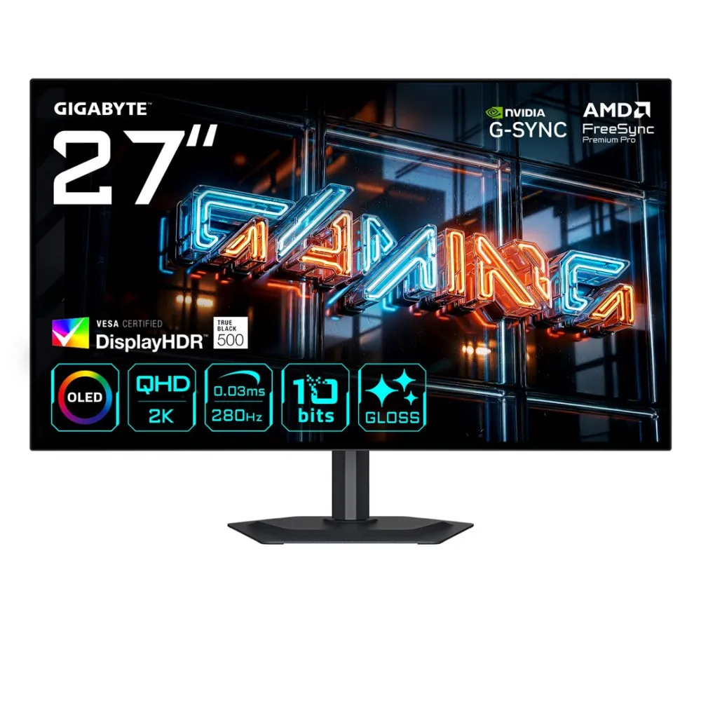 MONITOR GIGABYTE WOLED 27 MO27Q28GR 280Hz thumbnail 1