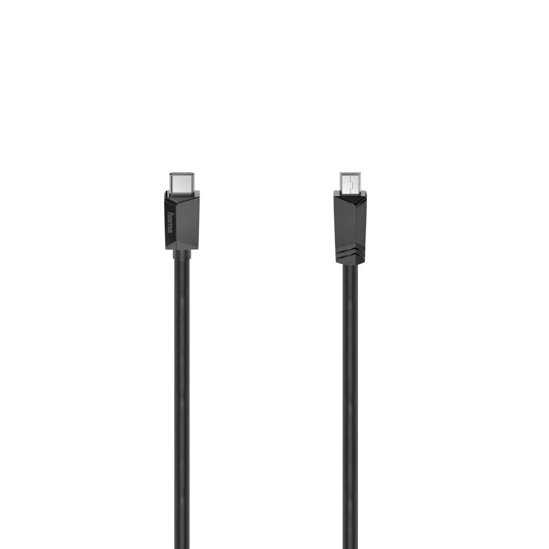 Hama Kabel USB-C - mini USB 2.0, 480 Mbit/s, 0,75 m, czarny  - 1