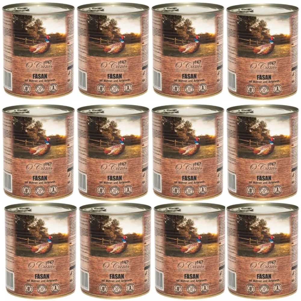 Mokra karma dla psa O'Canis Bażant z marchewką 12x800g - 1