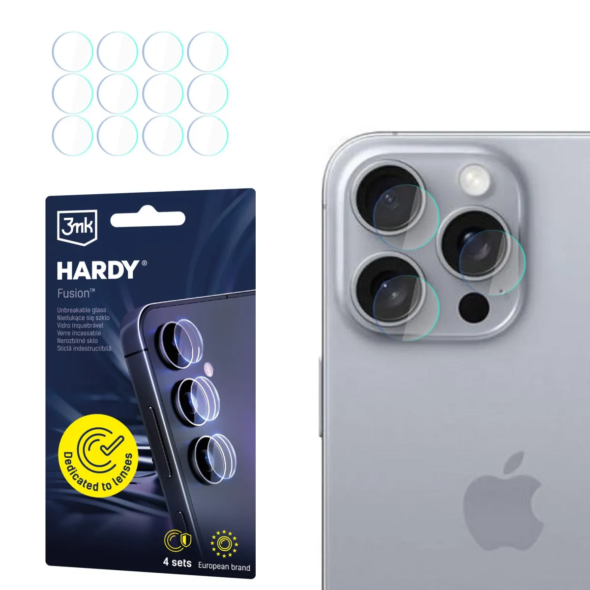 Apple iPhone 16 Pro Max - 3mk Hardy Fusion Lens Protection thumbnail 1
