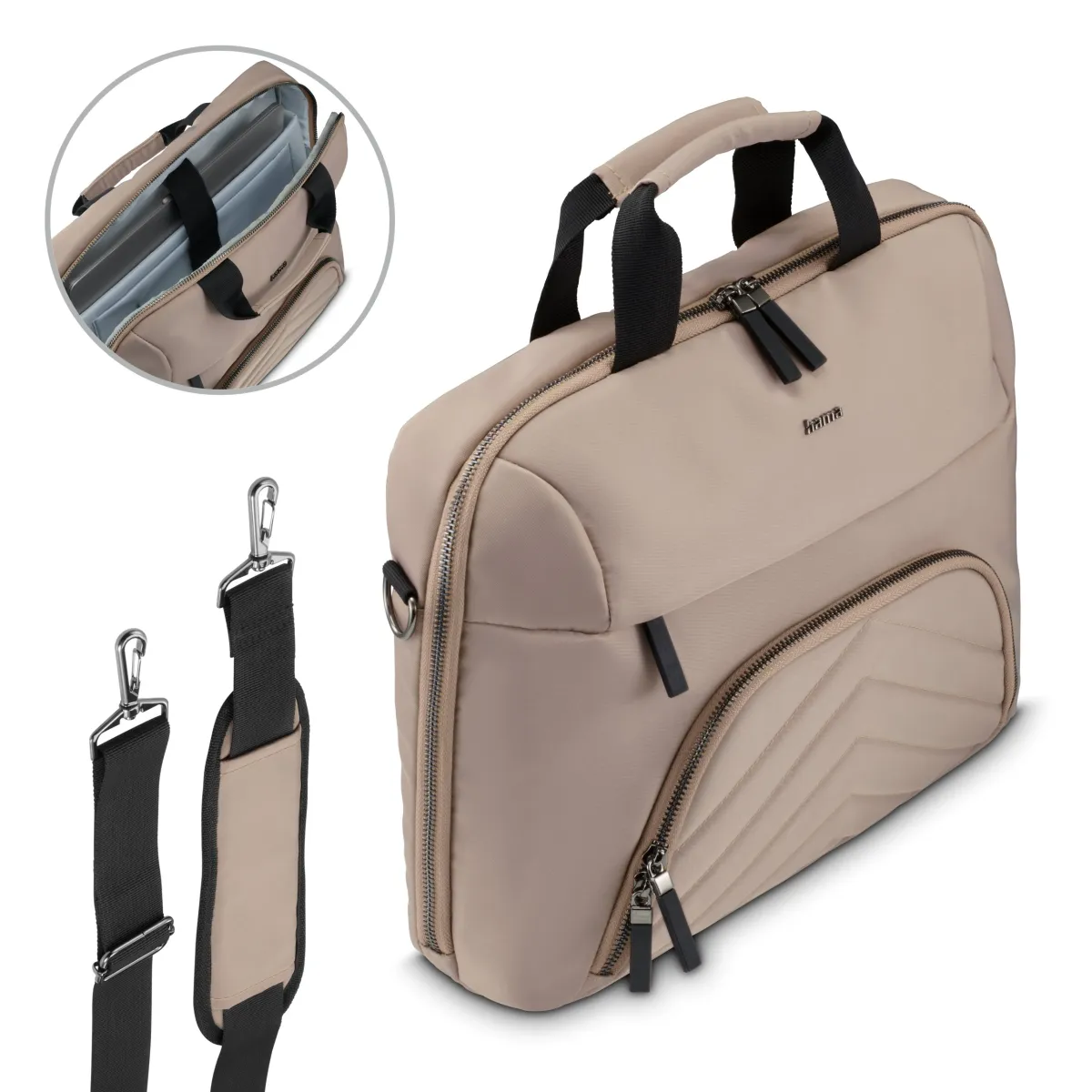 Hama Premium Lightweight 13.3 - 14.1 " do 14 cali  Torba na laptopa beżowa - 1
