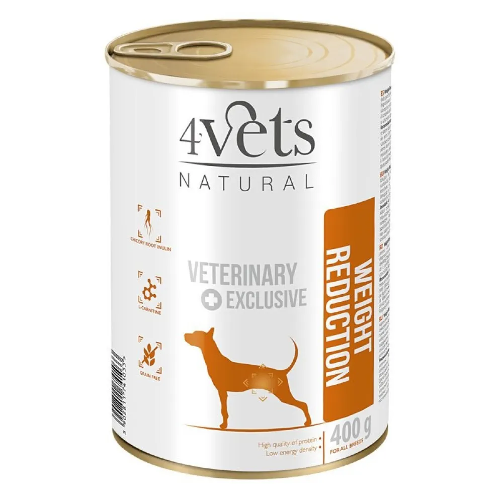 4VETS Natural Weight Reduction Dog - mokra karma dla psa - 12x400g thumbnail 2