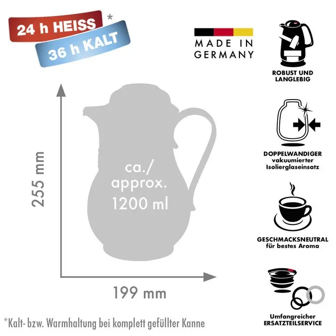 ROTPUNKT DZBANEK TERMOS, 1,2 L, IVORY (ECRU) 830/I thumbnail 2