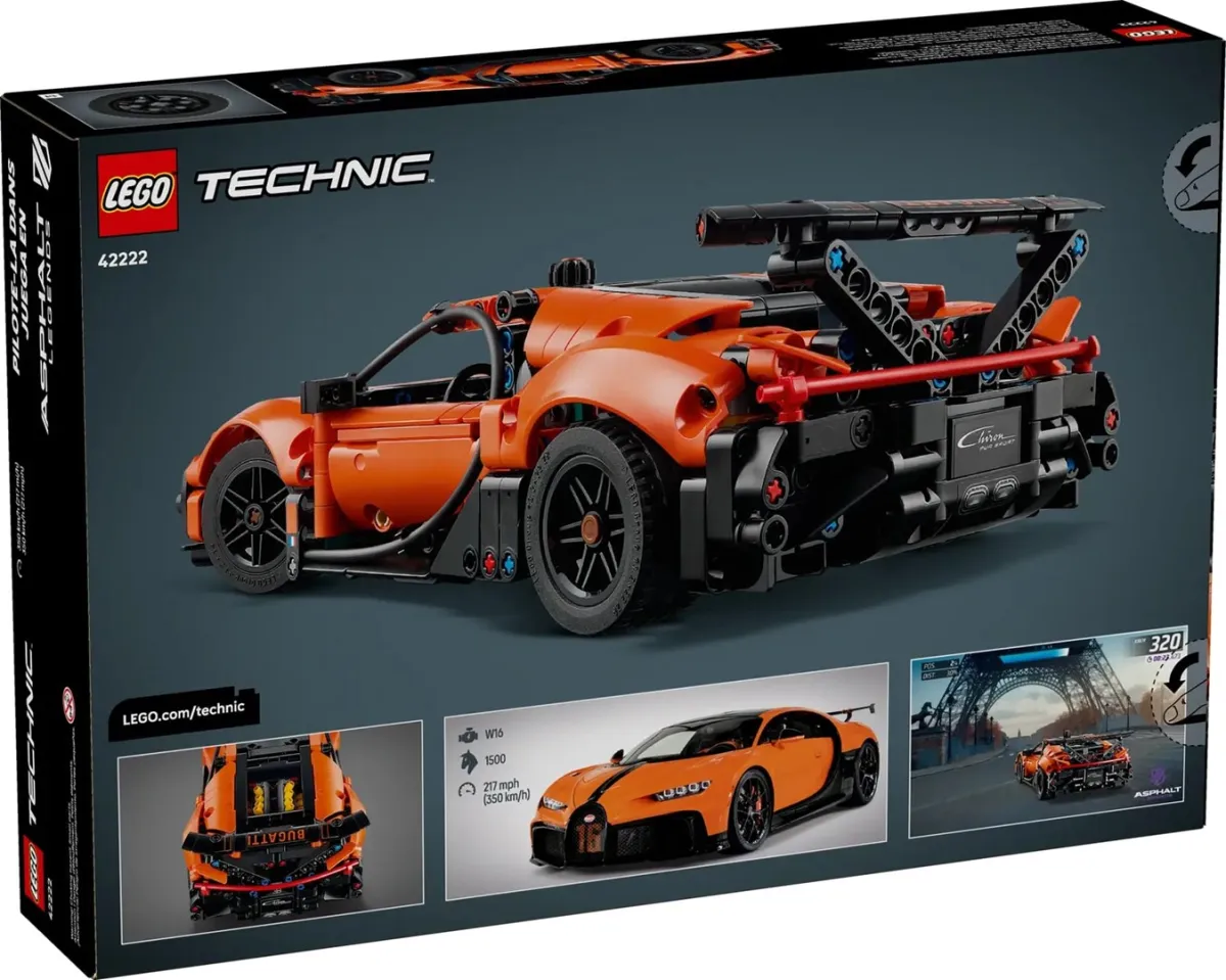 Klocki LEGO Technic 42222 - Hipersamochód Bugatti Chiron Pur Sport thumbnail 2