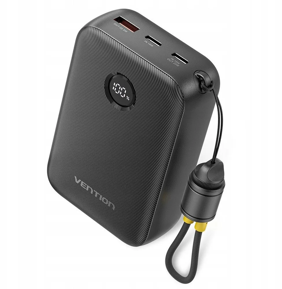Powerbank Vention 20000mAh 2xUSB-C 1xUSB-A 22,5W BK thumbnail 2