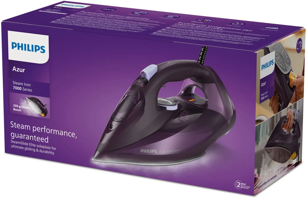 Żelazko PHILIPS Azur 7000 Series DST7051/30 Fioletowe thumbnail 2