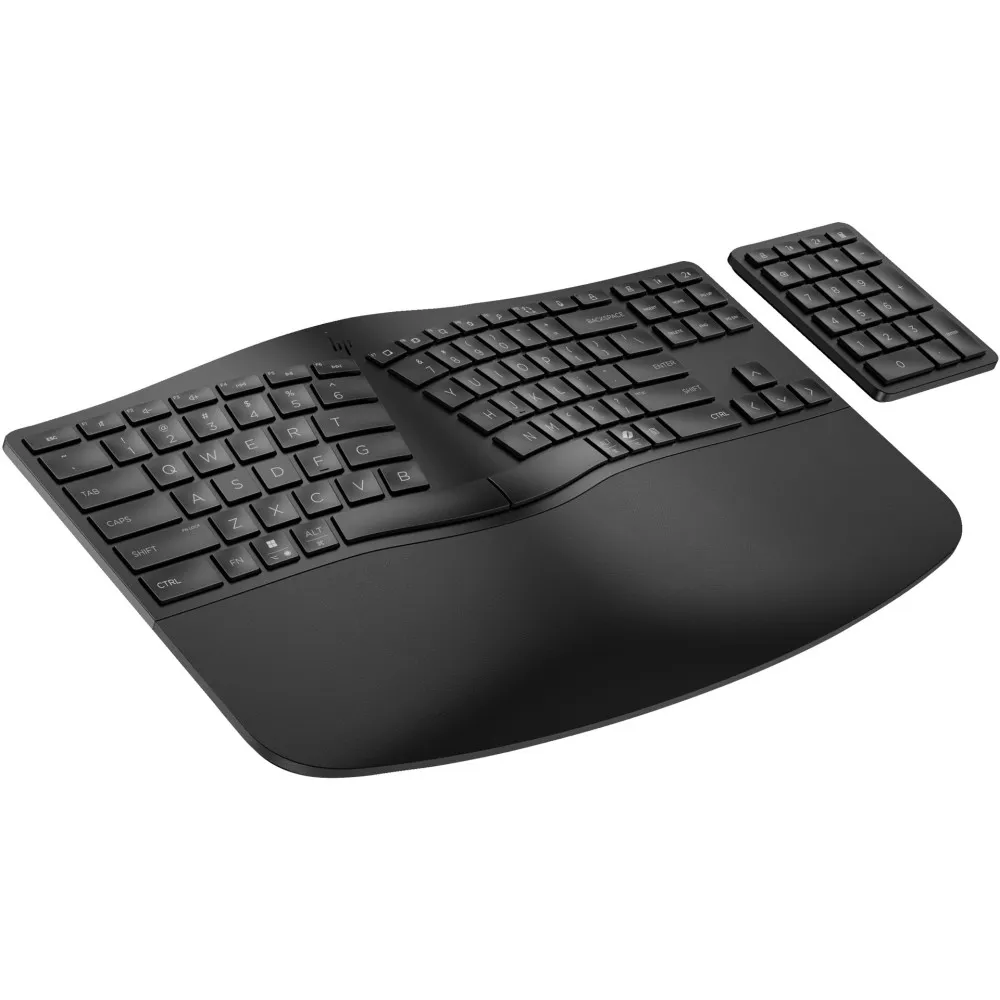Klawiatura HP 960 Ergonomic Wireless Keyboard bezprzewodowa czarna 7E755AA thumbnail 3