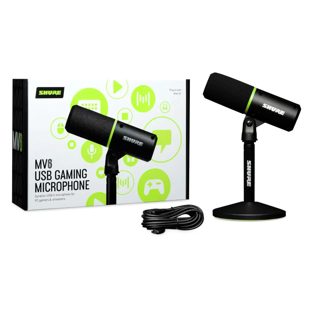Shure MV6 - Kardioidalny mikrofon dynamiczny USB-C dla graczy i streamerów thumbnail 1