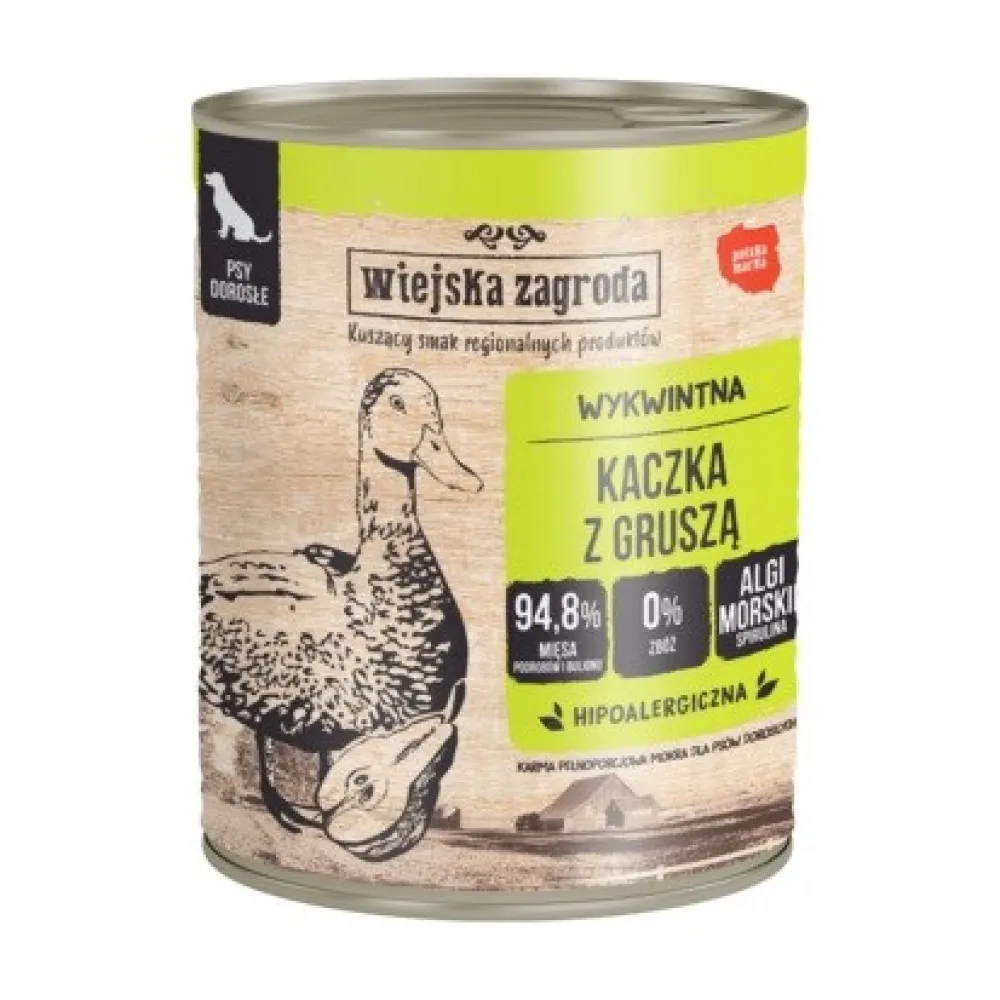 Wiejska Zagroda mokra karma dla psa kaczka gruszka 6x800g thumbnail 2