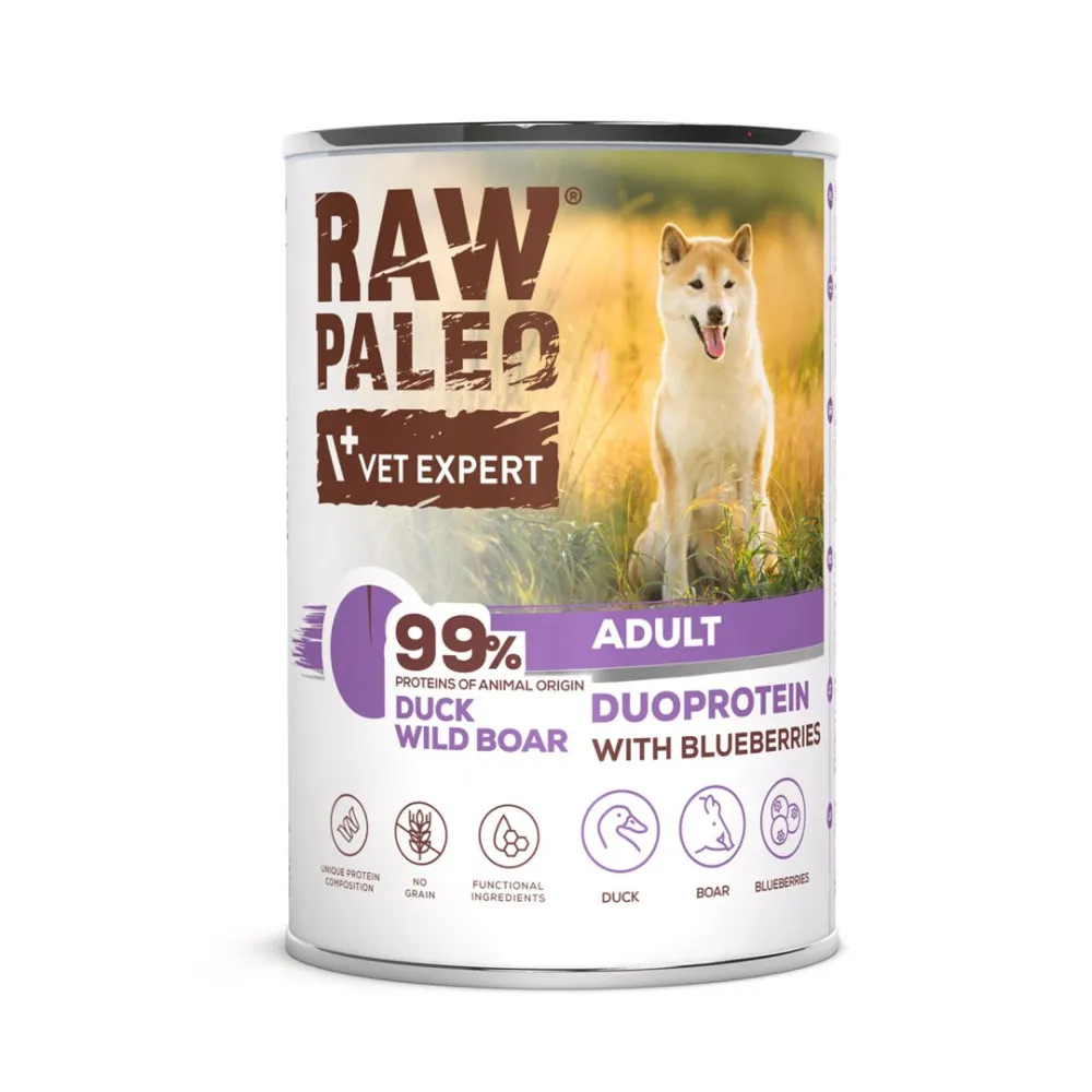 Raw Paleo Duck&Boar Adult Can 12x400g thumbnail 2
