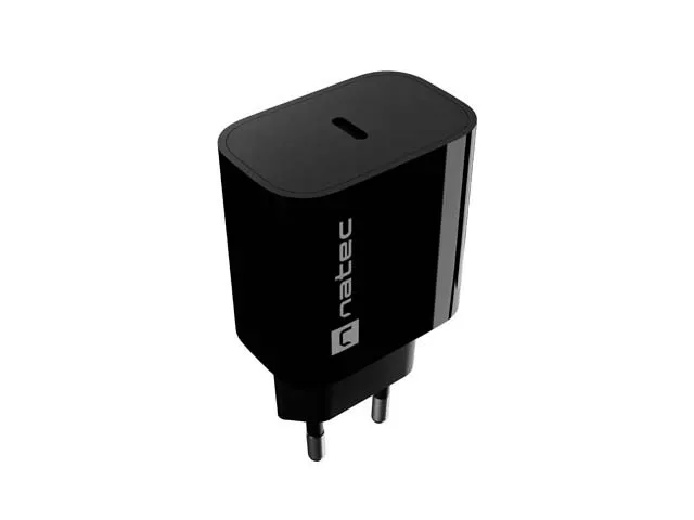 NATEC ŁADOWARKA SIECIOWA RIBERA 1X USB-C 20W CZARN thumbnail 1
