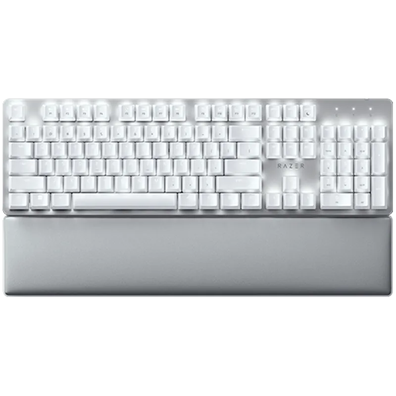Razer Pro Type Ultra - US Layout, Wireless Mechanical Keyboard for Productivity, Razer Yellow Mechanical Switch, Bluetooth and Razer HyperSpeed (2.4GHz), Backlit keys (white LED), USB-C, Plush leatherette wrist rest, Soft-touch coating thumbnail 1