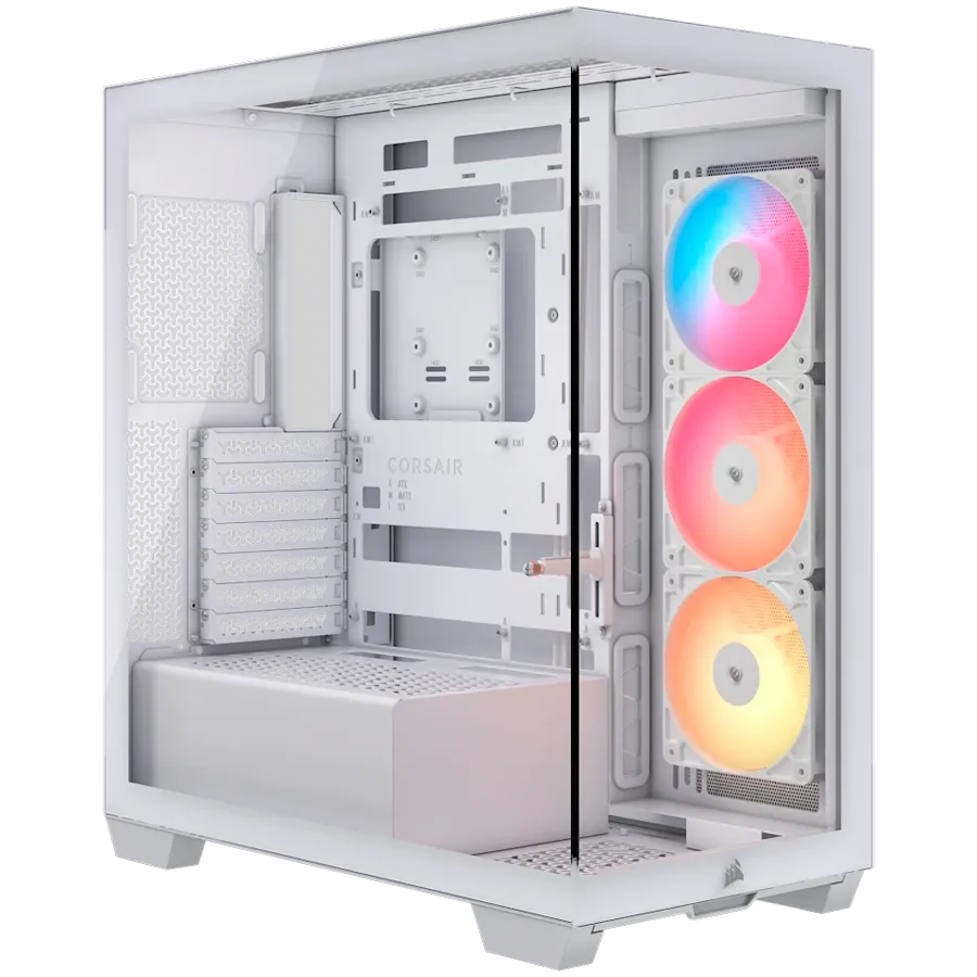 CORSAIR 3500X RSR ARGB Tempered Glass Mid-Tower, White thumbnail 1