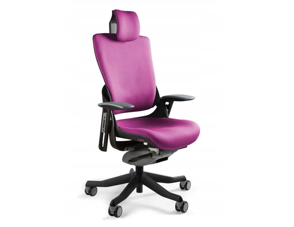 Fotel biurowy Wau 2 BL401 tkanina magenta/czarny thumbnail 1