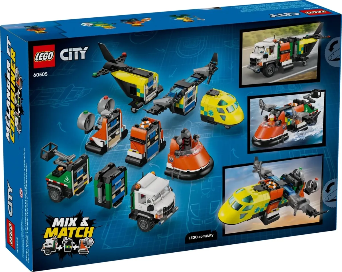 Klocki LEGO City 60505 - Zestaw z samolotem, ciężarówką serwisową i poduszkowcem thumbnail 2