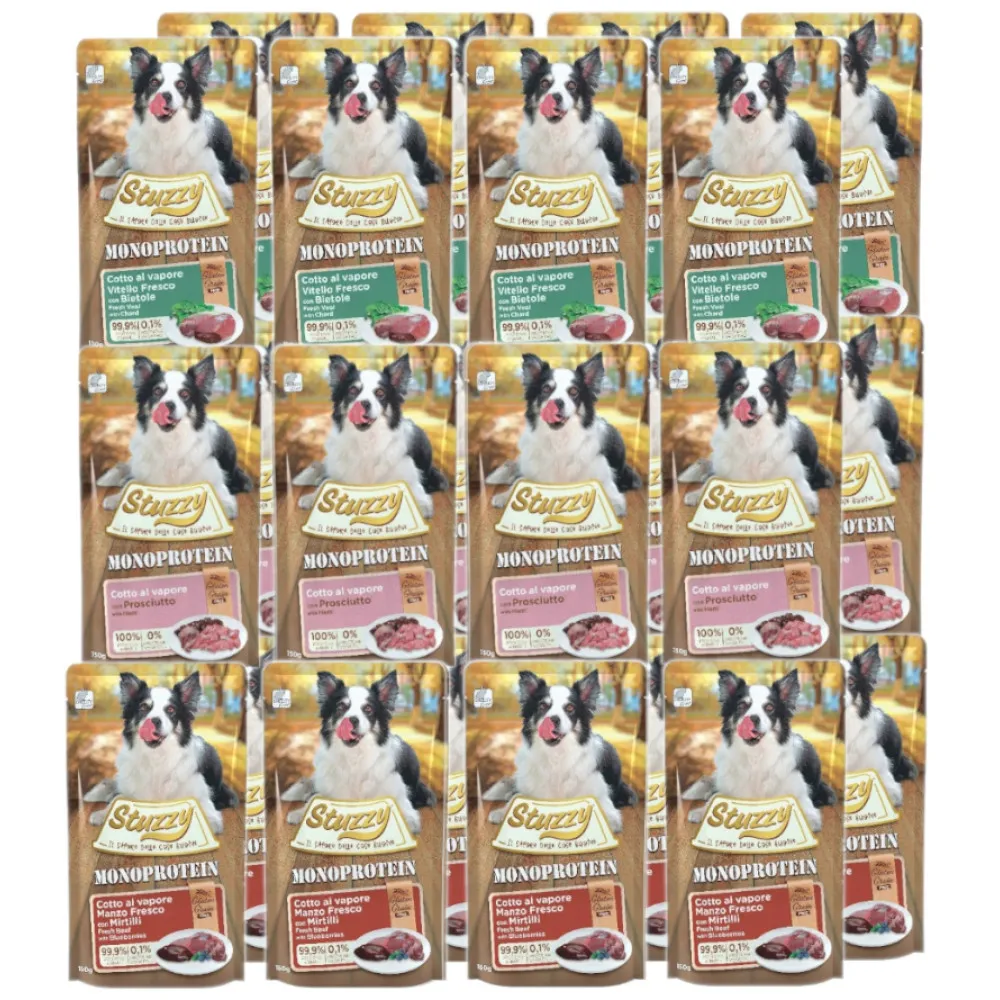 Mokra karma dla psa STUZZY G-F Monoprotein Mix 3 Smakow 24x150g - 1