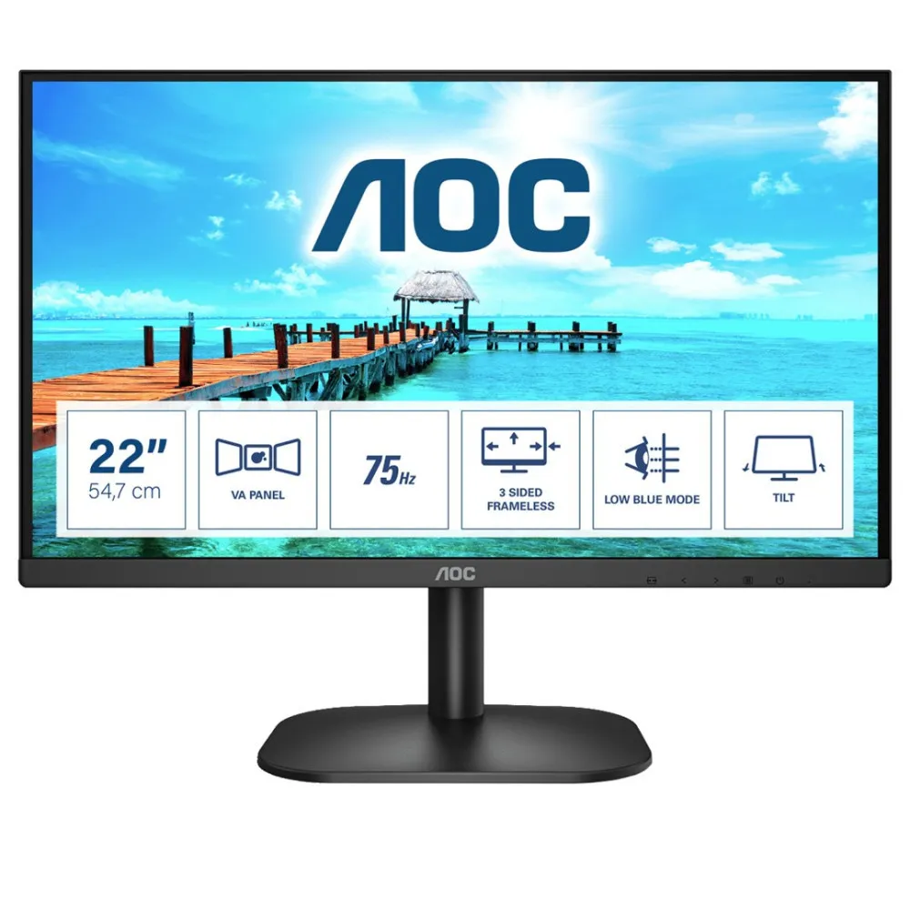 Monitor AOC LED 21,5 22B2H/EU thumbnail 1