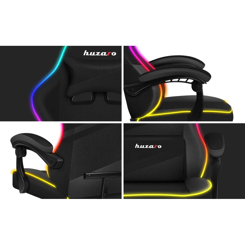 Fotel gamingowy Huzaro Force 4.4 RGB Black thumbnail 3